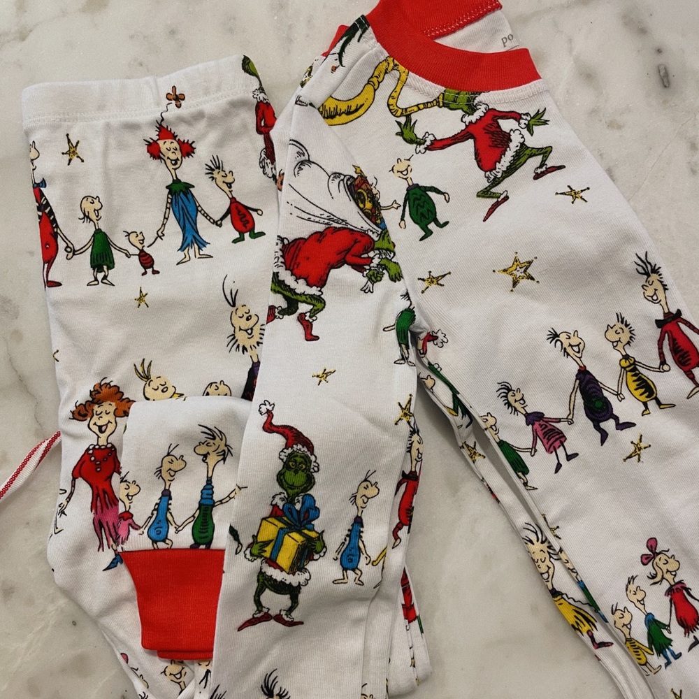 NWT Pottery Barn Kids Grinch PJs